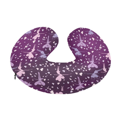 Fairy Pink Print Pattern U-Shaped Travel Neck Pillow-JTAMIGO.COM