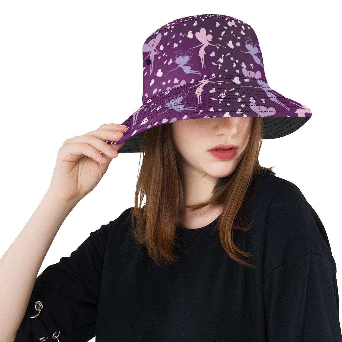 Fairy Pink Print Pattern Unisex Bucket Hat