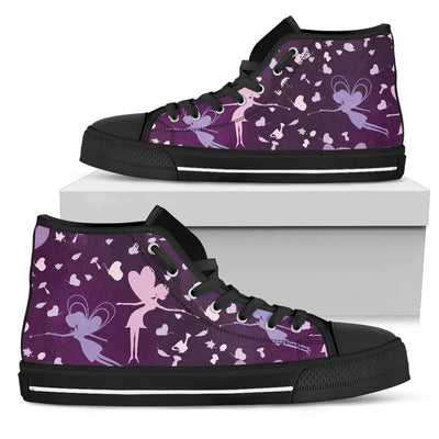 Fairy Pink Print Pattern Women High Top Shoes