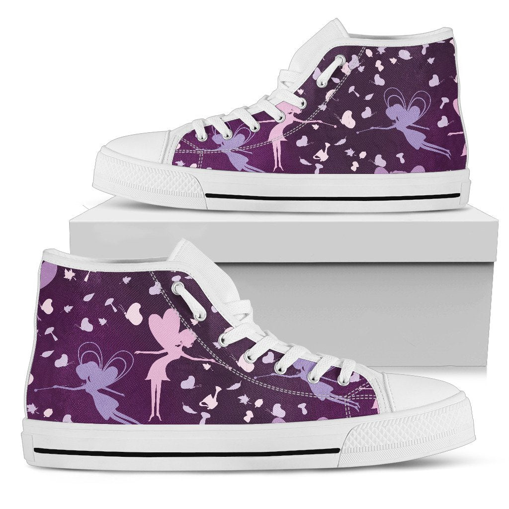 Fairy Pink Print Pattern Women High Top Shoes