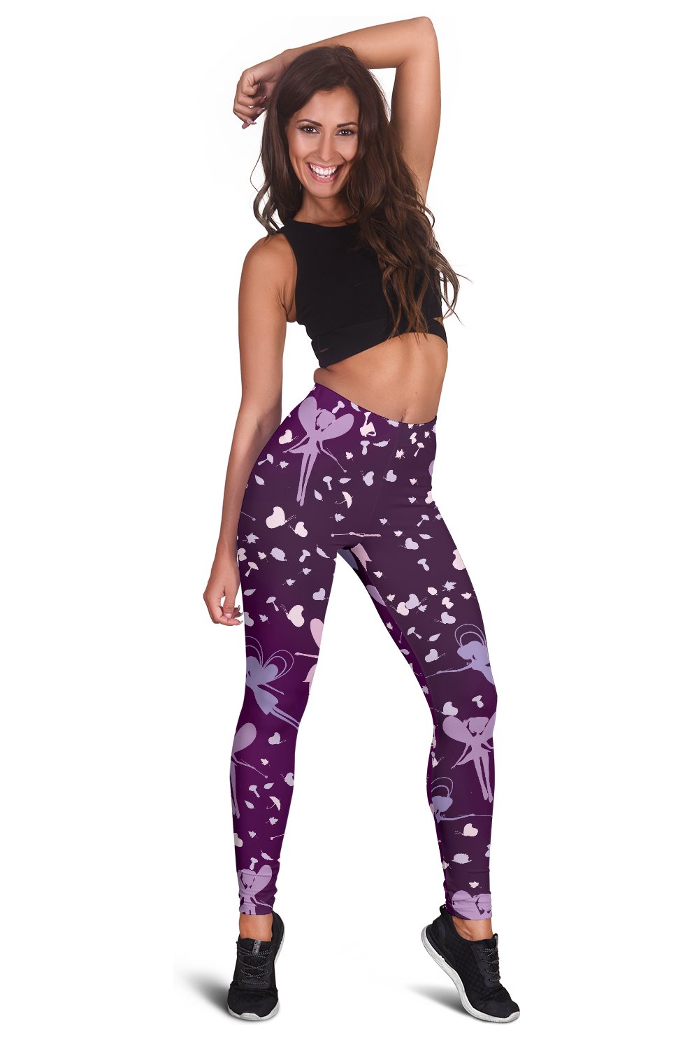 Fairy Pink Print Pattern Women Leggings