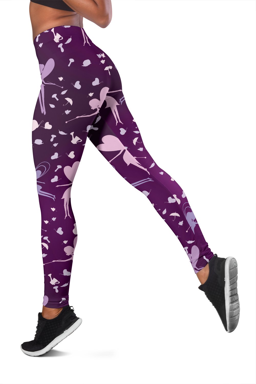 Fairy Pink Print Pattern Women Leggings