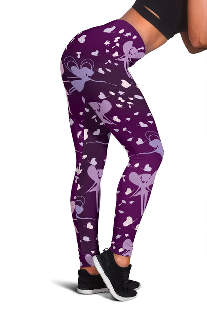 Fairy Pink Print Pattern Women Leggings