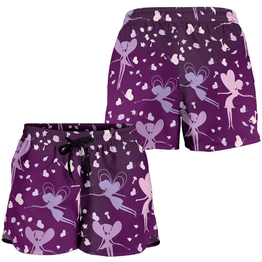 Fairy Pink Print Pattern Women Shorts-JTAMIGO.COM