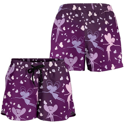 Fairy Pink Print Pattern Women Shorts-JTAMIGO.COM