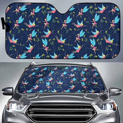 Fairy with Flower Print Pattern Car Sun Shade For Windshield