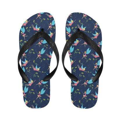 Fairy with flower Print Pattern Flip Flops-JTAMIGO.COM