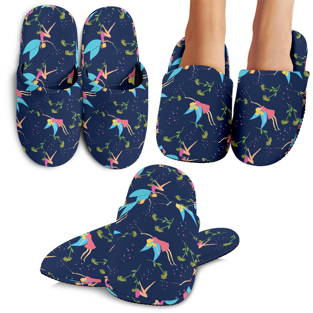 Fairy with flower Print Pattern House Slippers