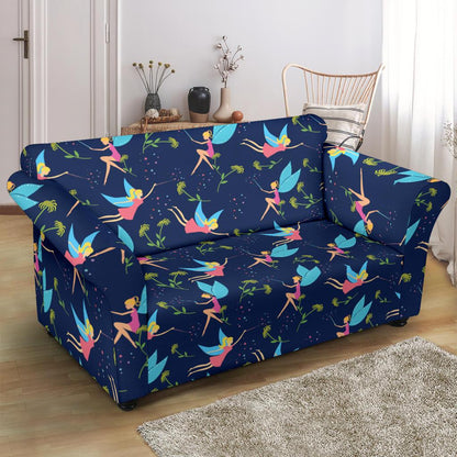 Fairy with flower Print Pattern Loveseat Slipcover-JTAMIGO.COM