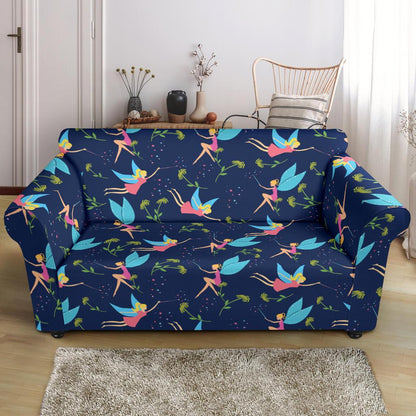 Fairy with flower Print Pattern Loveseat Slipcover-JTAMIGO.COM