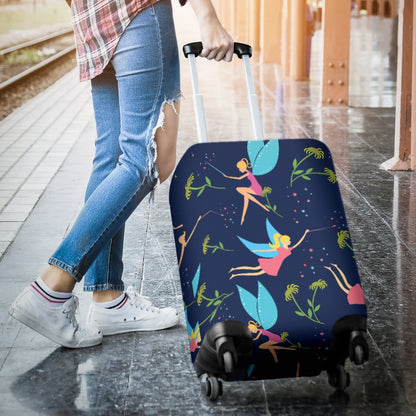 Fairy With Flower Print Pattern Luggage Cover Protector