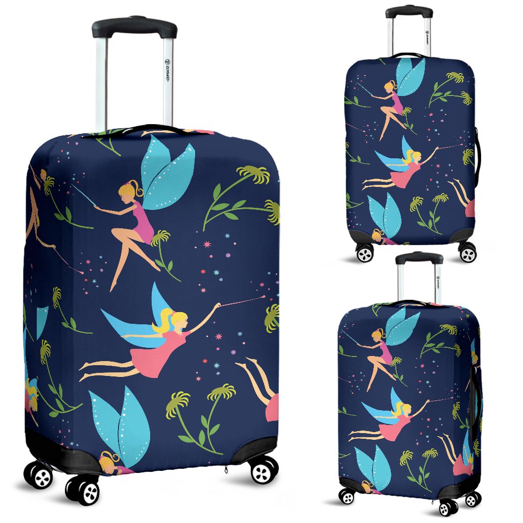 Fairy With Flower Print Pattern Luggage Cover Protector