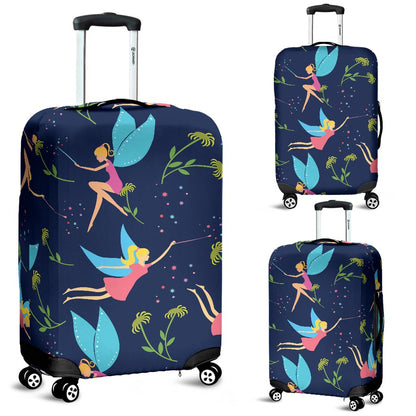 Fairy With Flower Print Pattern Luggage Cover Protector