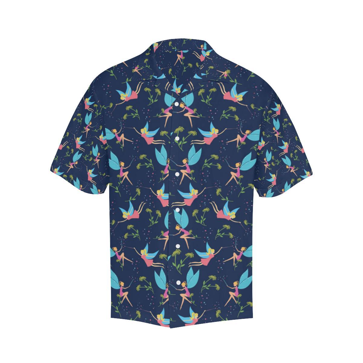 Fairy with flower Print Pattern Men Aloha Hawaiian Shirt