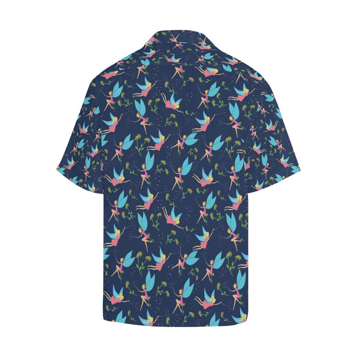 Fairy with flower Print Pattern Men Aloha Hawaiian Shirt