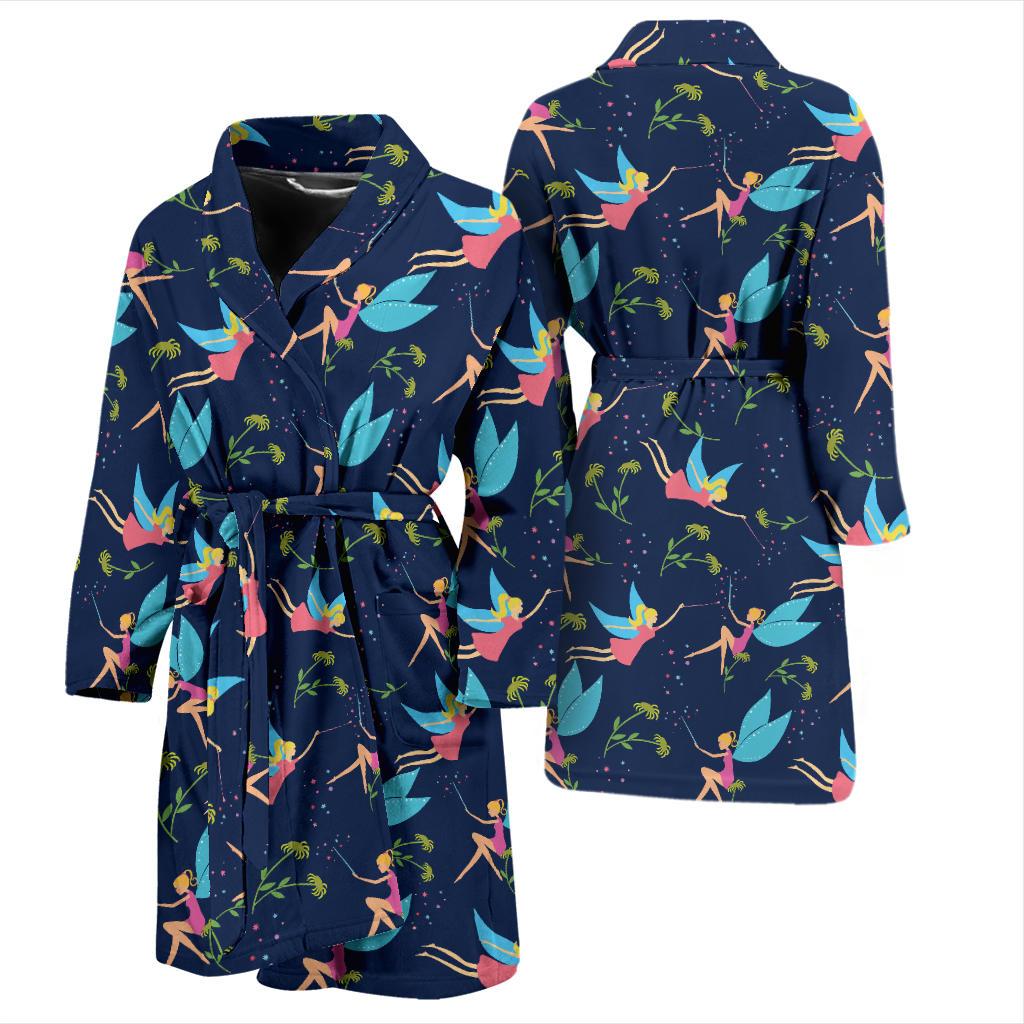 Fairy with flower Print Pattern Men Bath Robe-JTAMIGO.COM