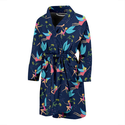 Fairy with flower Print Pattern Men Bath Robe-JTAMIGO.COM
