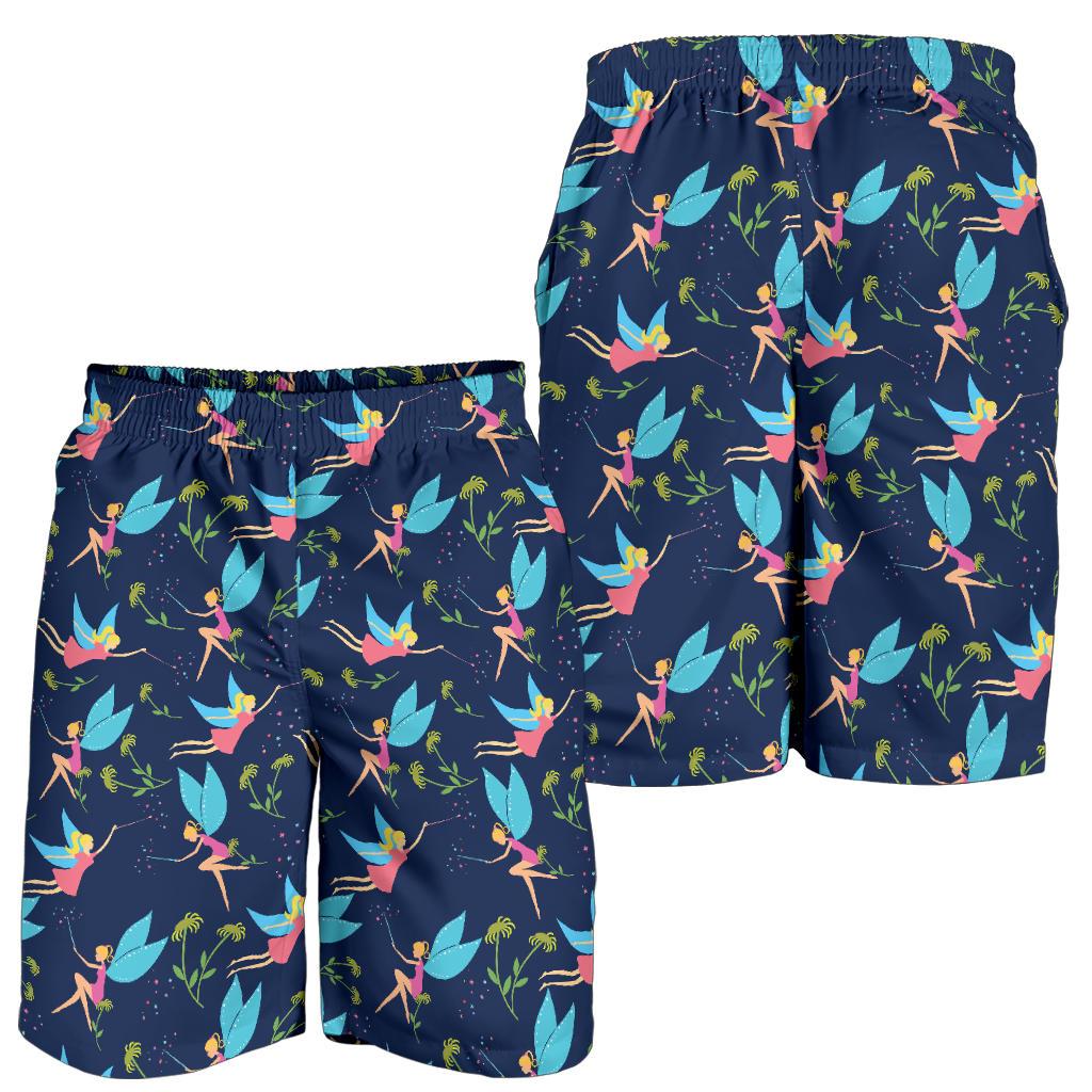Fairy with flower Print Pattern Mens Shorts-JTAMIGO.COM