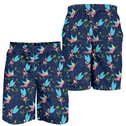 Fairy with flower Print Pattern Mens Shorts-JTAMIGO.COM