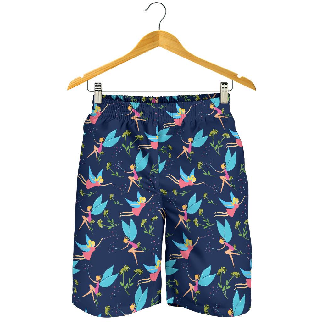 Fairy with flower Print Pattern Mens Shorts-JTAMIGO.COM