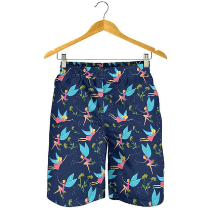 Fairy with flower Print Pattern Mens Shorts-JTAMIGO.COM