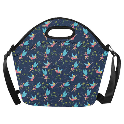 Fairy with flower Print Pattern Neoprene Lunch Bag (Model 1669)(Large)-JTAMIGO.COM