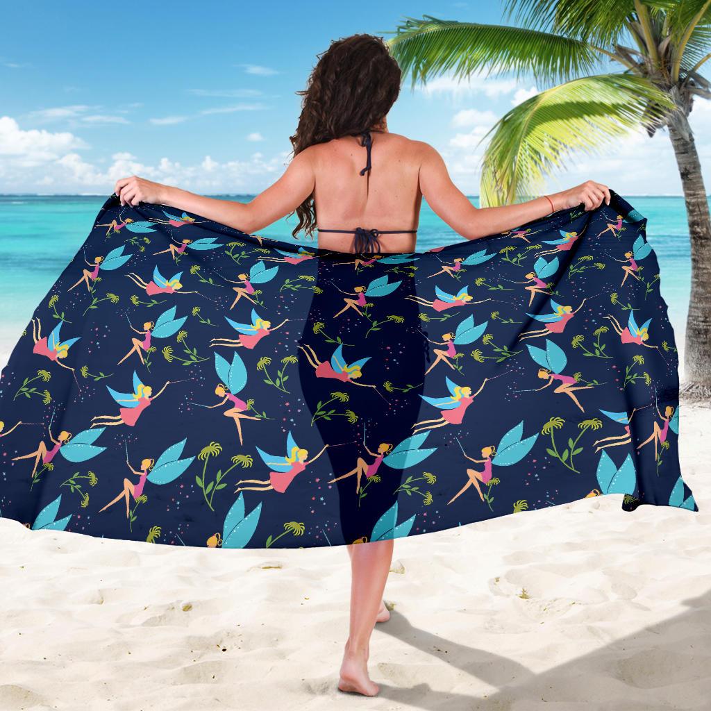 Fairy with flower Print Pattern Sarong Pareo Wrap