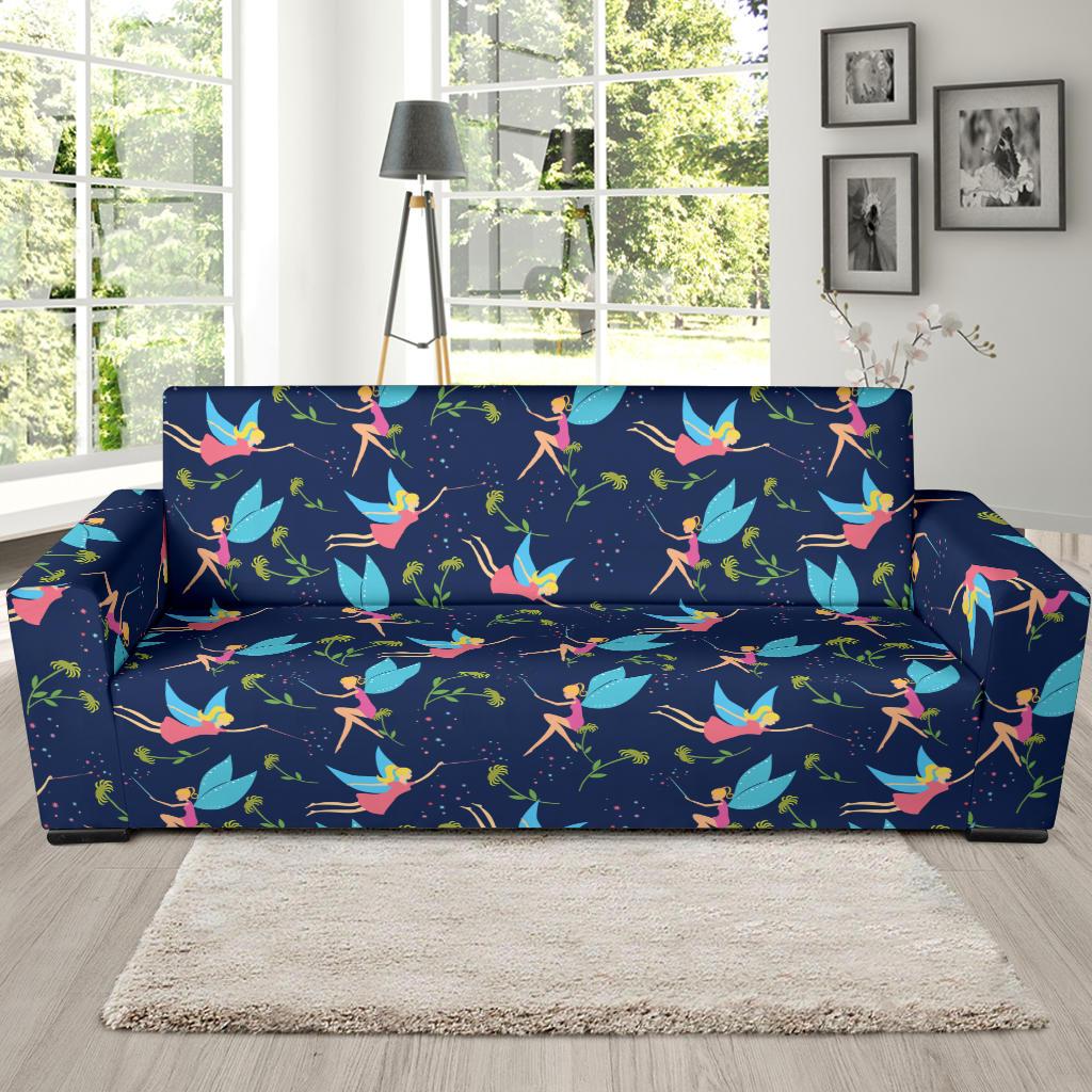 Fairy with flower Print Pattern Sofa Slipcover-JTAMIGO.COM