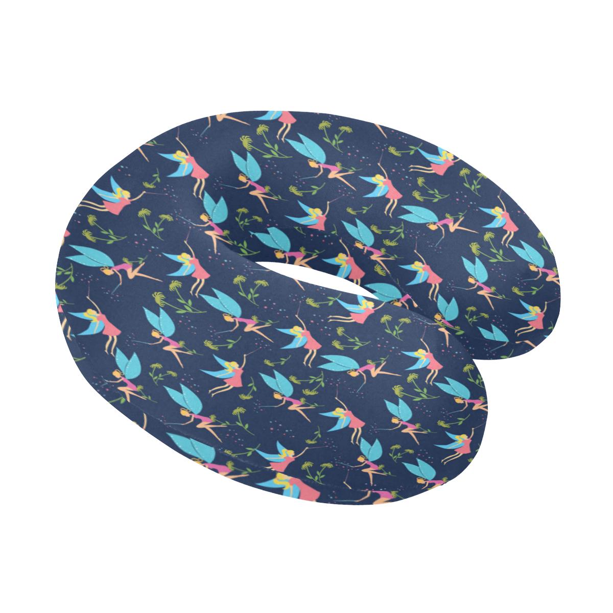 Fairy with flower Print Pattern U-Shaped Travel Neck Pillow-JTAMIGO.COM