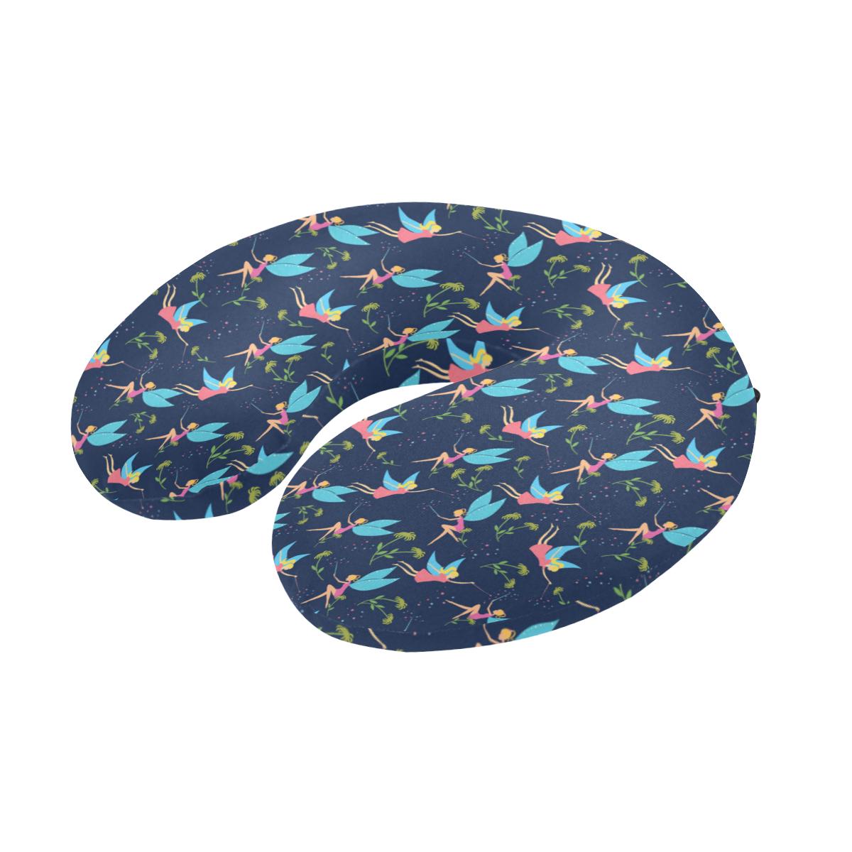Fairy with flower Print Pattern U-Shaped Travel Neck Pillow-JTAMIGO.COM