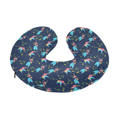 Fairy with flower Print Pattern U-Shaped Travel Neck Pillow-JTAMIGO.COM