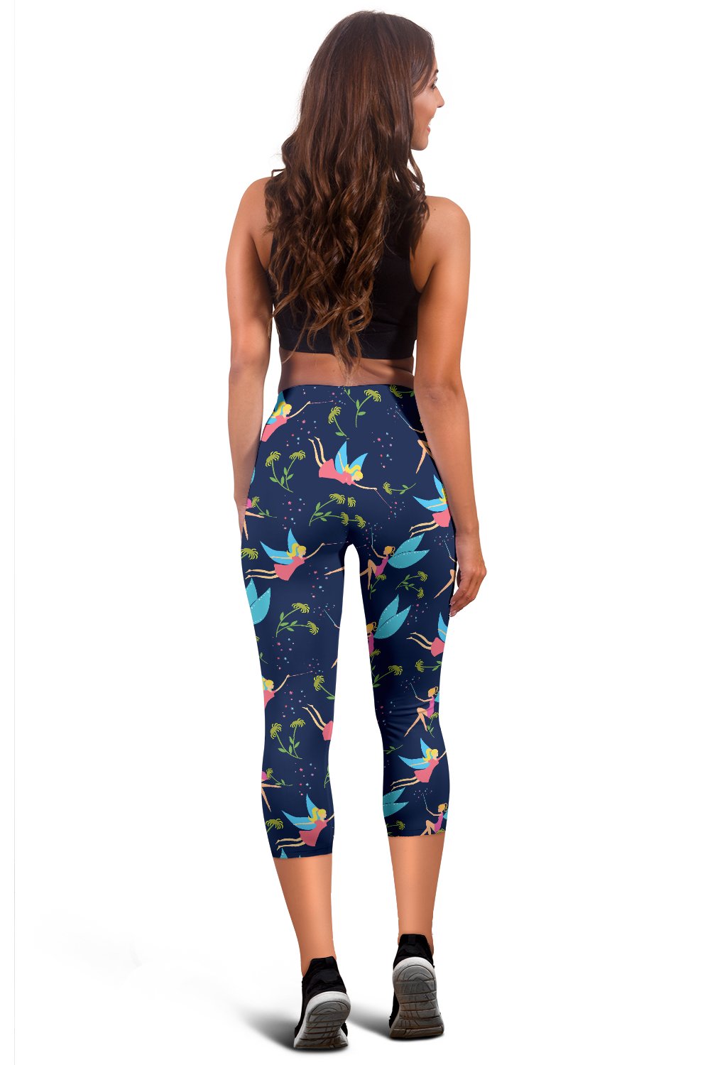 Fairy with flower Print Pattern Women Capris