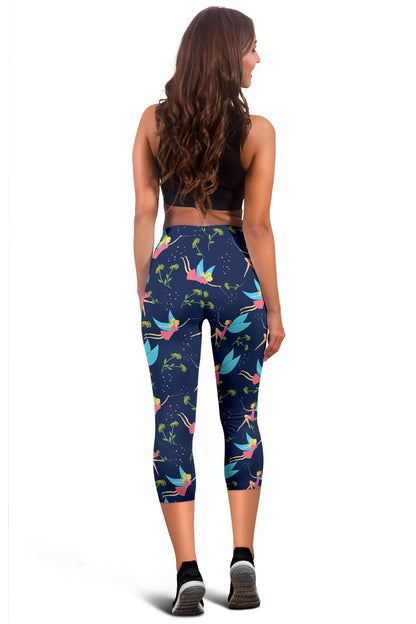 Fairy with flower Print Pattern Women Capris