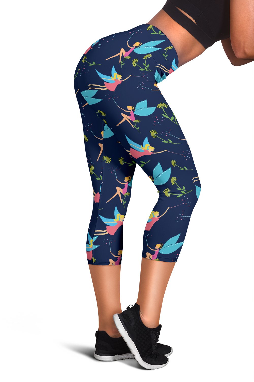 Fairy with flower Print Pattern Women Capris