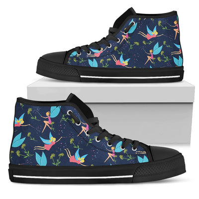 Fairy with Flower Print Pattern Women High Top Shoes