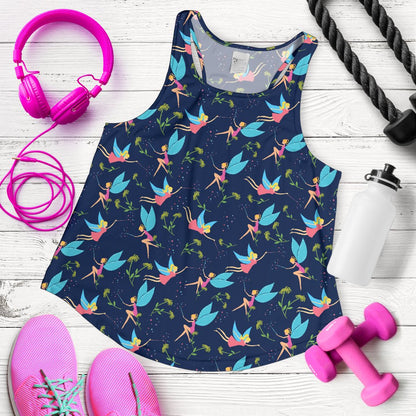 Fairy with flower Print Pattern Women Racerback Tank Top