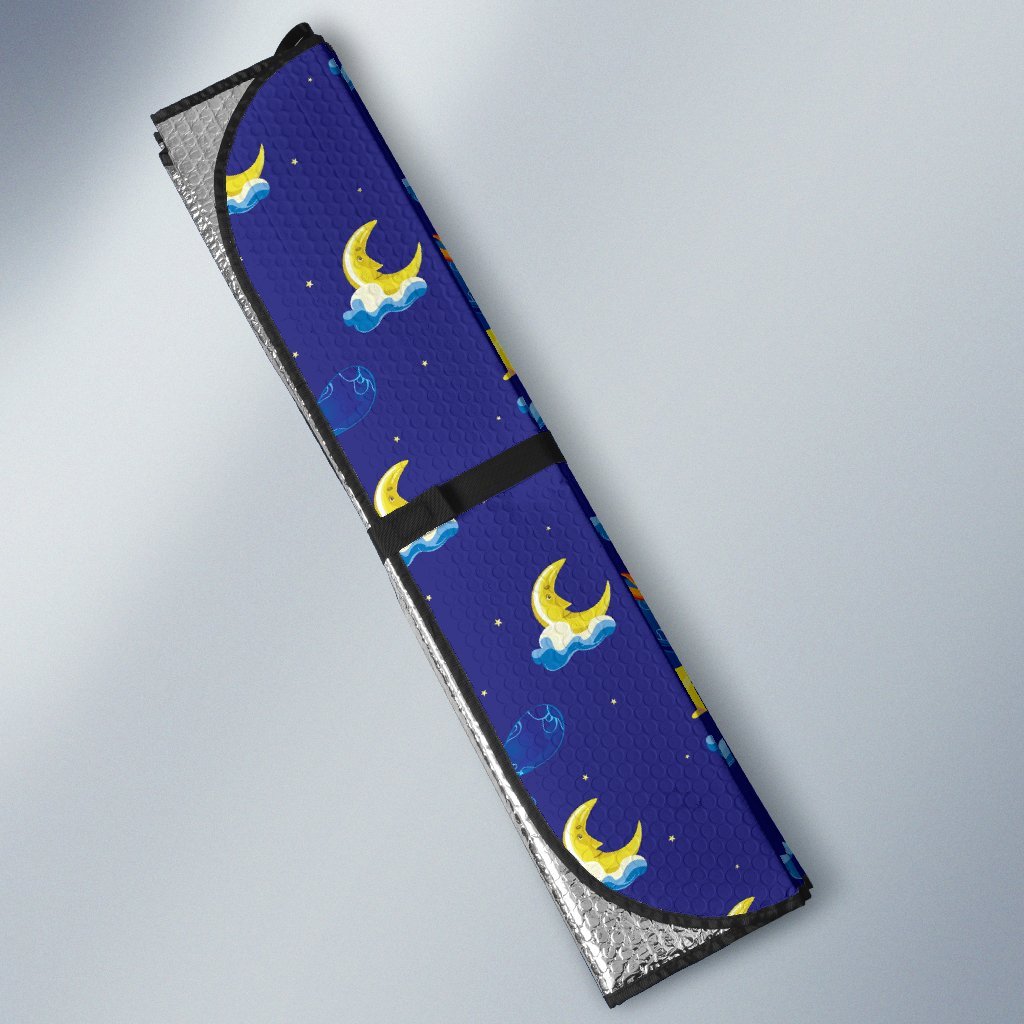 Fairy with Moon Print Pattern Car Sun Shade For Windshield
