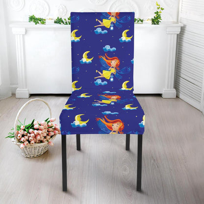 Fairy with Moon Print Pattern Dinning Chair Slipper-JTAMIGO.COM
