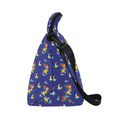 Fairy with Moon Print Pattern Neoprene Lunch Bag (Model 1669)(Large)-JTAMIGO.COM