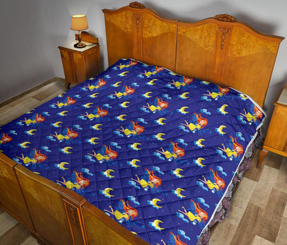 Fairy with Moon Print Pattern Premium Quilt-JTAMIGO.COM