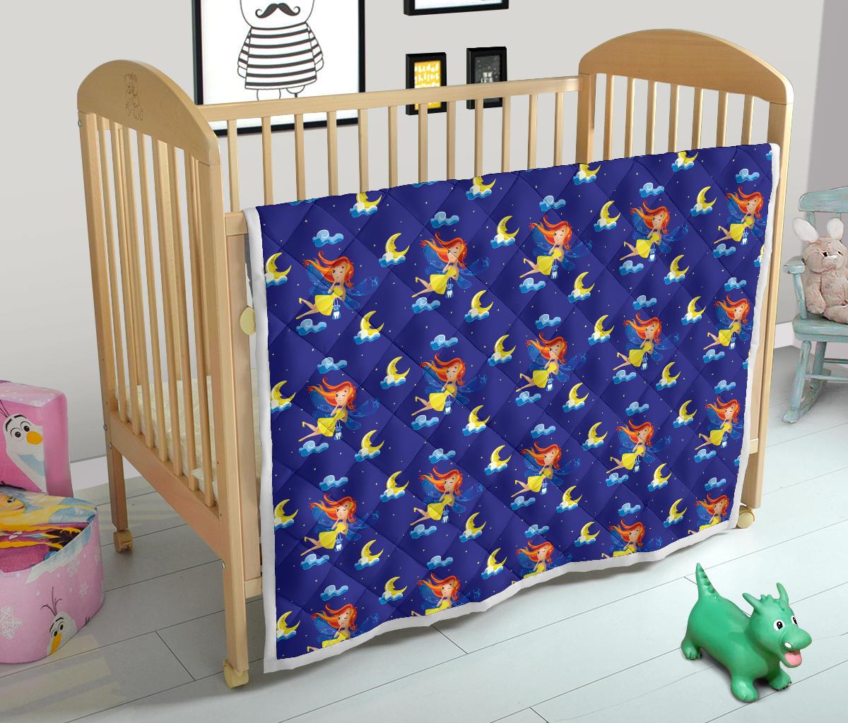 Fairy with Moon Print Pattern Premium Quilt-JTAMIGO.COM
