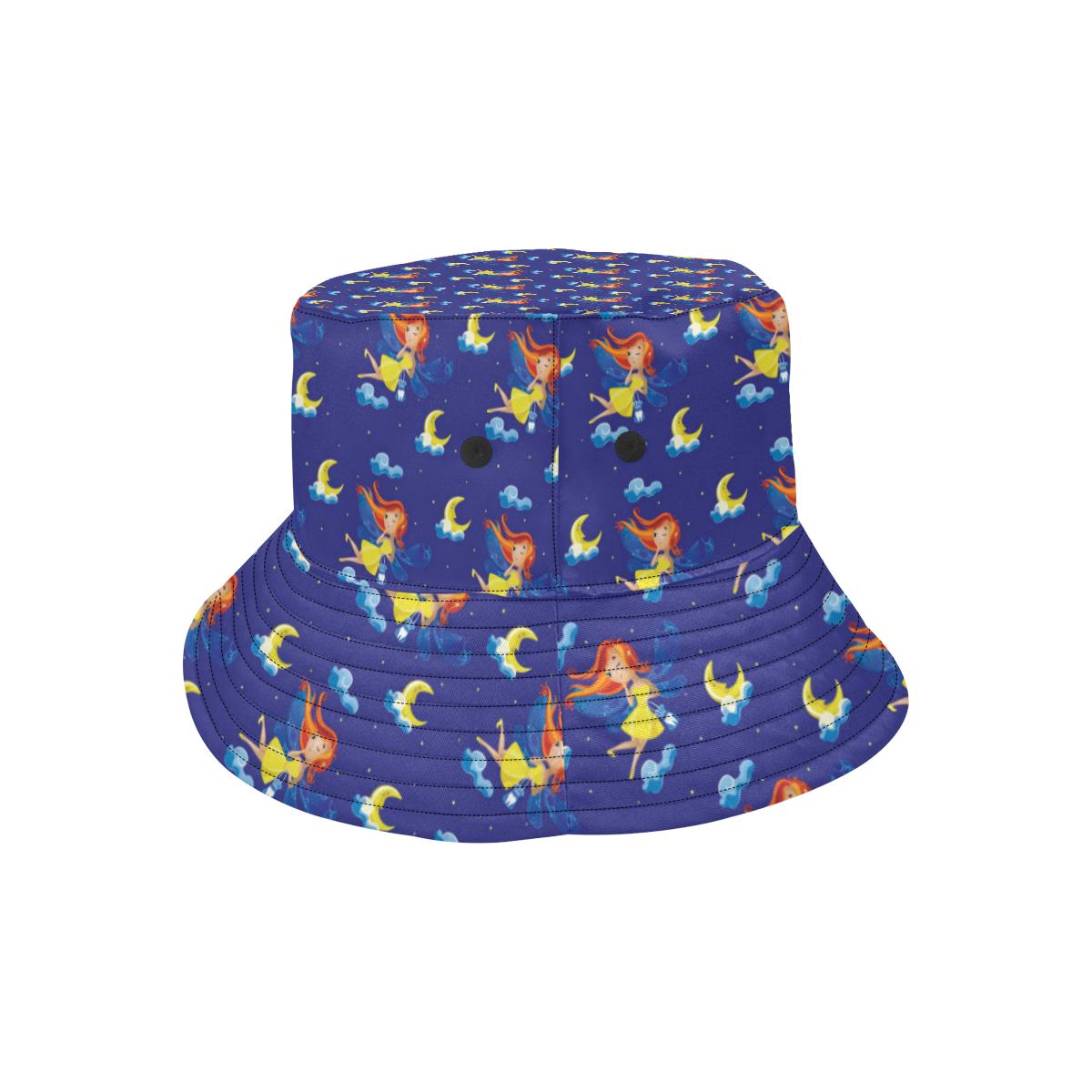 Fairy with Moon Print Pattern Unisex Bucket Hat