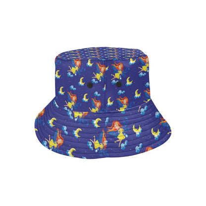 Fairy with Moon Print Pattern Unisex Bucket Hat