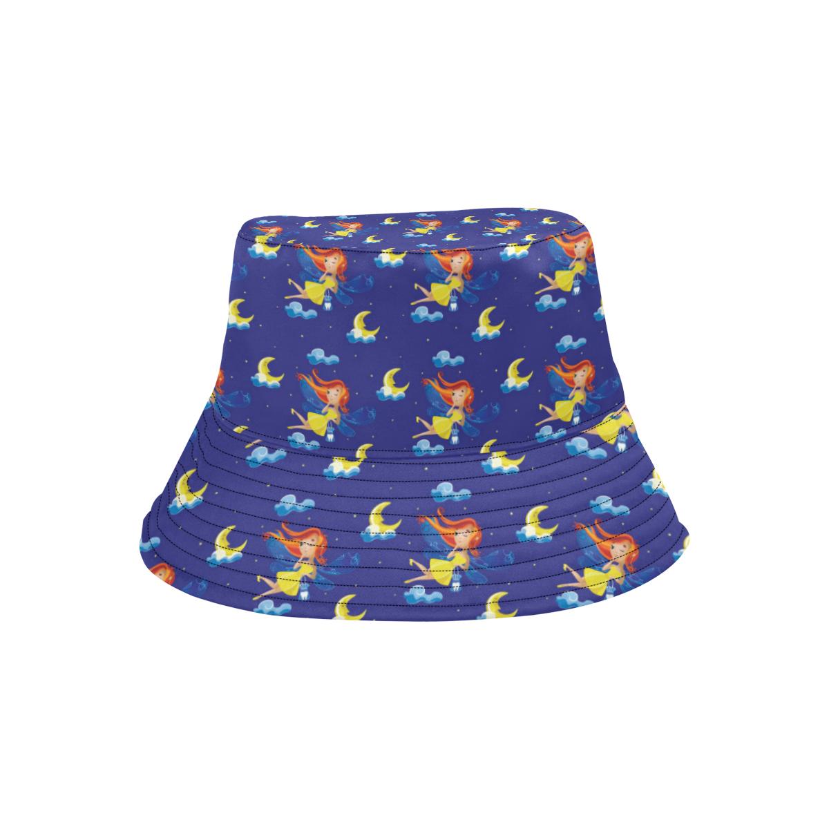Fairy with Moon Print Pattern Unisex Bucket Hat