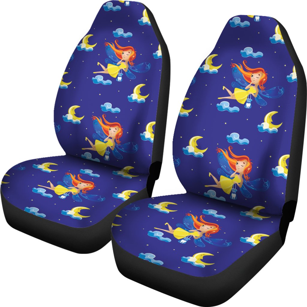 Fairy with Moon Print Pattern Universal Fit Car Seat Covers