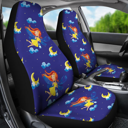 Fairy with Moon Print Pattern Universal Fit Car Seat Covers