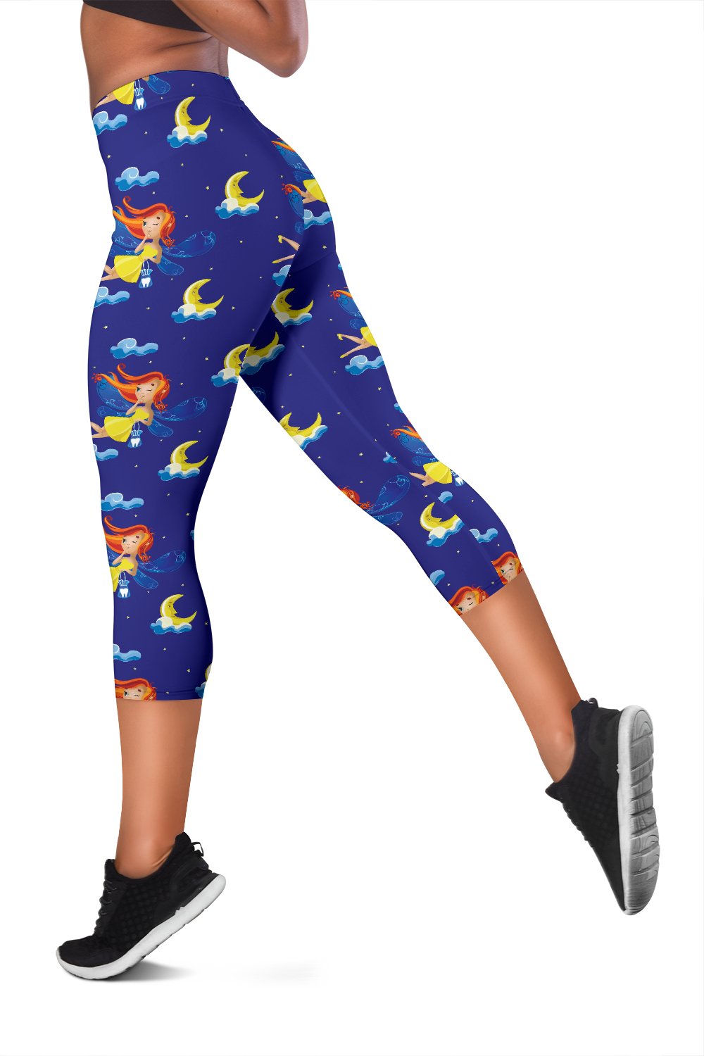 Fairy with Moon Print Pattern Women Capris