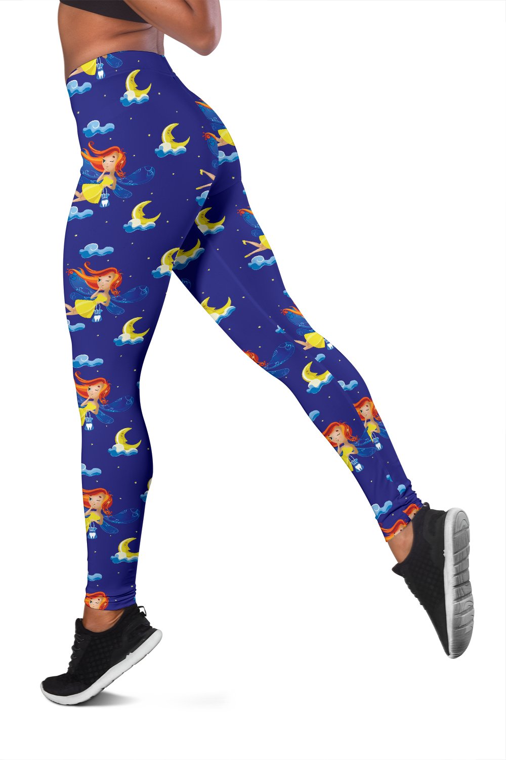 Fairy with Moon Print Pattern Women Leggings