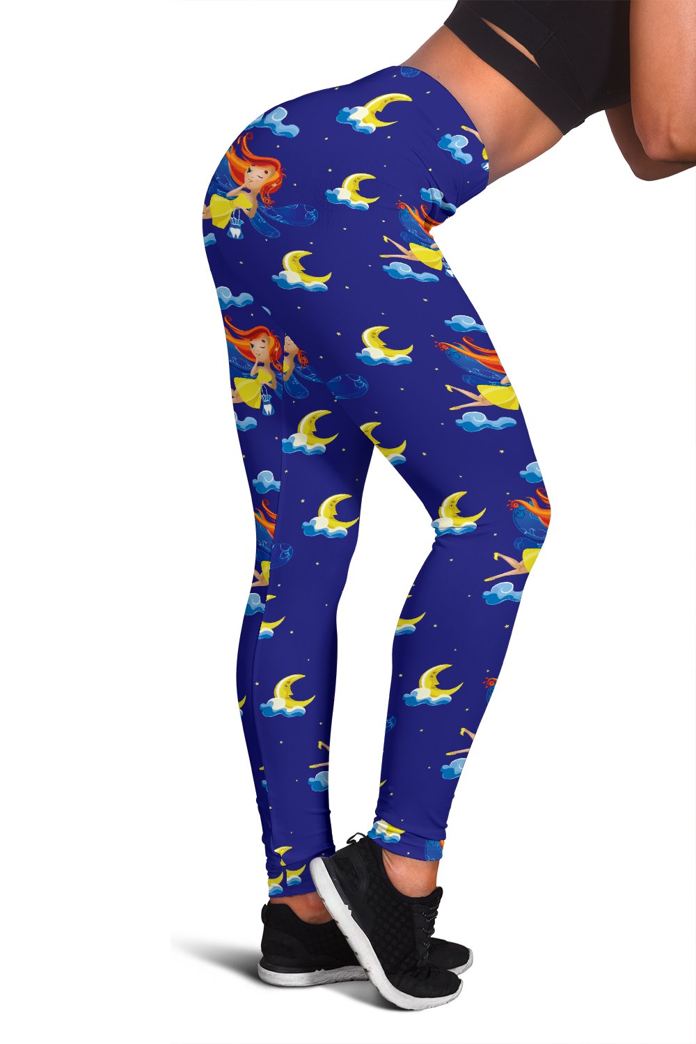 Fairy with Moon Print Pattern Women Leggings