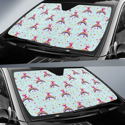 Fairy with Rainbow Print Pattern Car Sun Shade For Windshield
